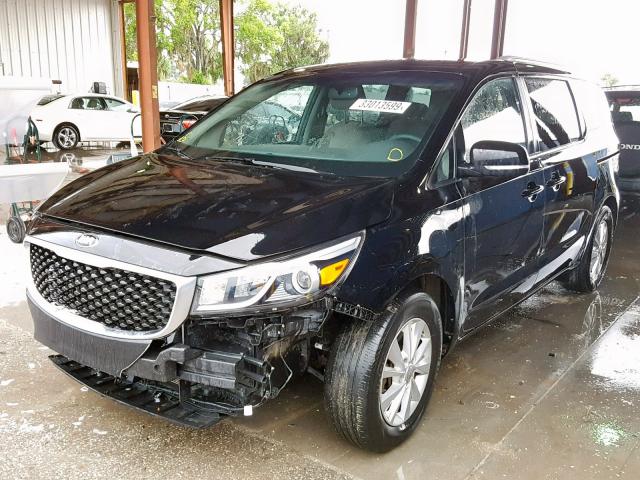 KNDMB5C1XG6181936 - 2016 KIA SEDONA LX BLACK photo 2