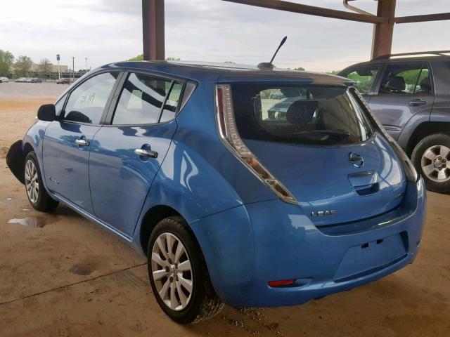 1N4AZ0CP3DC414029 - 2013 NISSAN LEAF S BLUE photo 3