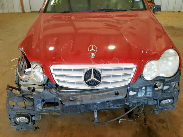 WDBRF40JX5A769319 - 2005 MERCEDES-BENZ C 230K SPO RED photo 7