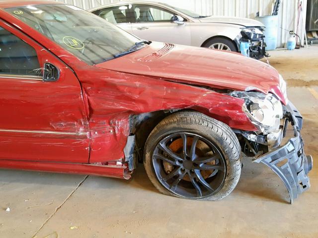 WDBRF40JX5A769319 - 2005 MERCEDES-BENZ C 230K SPO RED photo 9