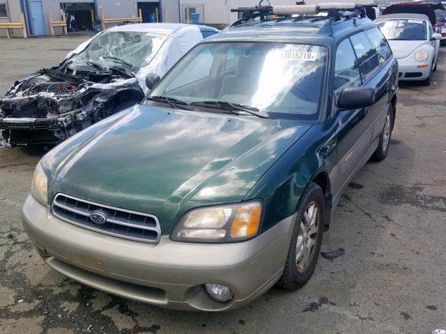 4S3BH675027633355 - 2002 SUBARU LEGACY OUT GREEN photo 2