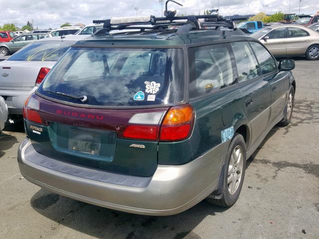 4S3BH675027633355 - 2002 SUBARU LEGACY OUT GREEN photo 4