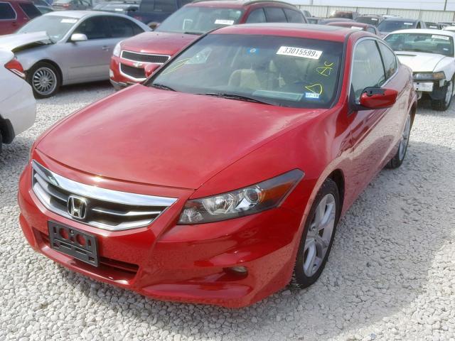 1HGCS2B82CA003567 - 2012 HONDA ACCORD EXL RED photo 2