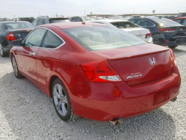 1HGCS2B82CA003567 - 2012 HONDA ACCORD EXL RED photo 3