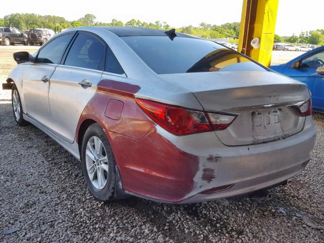 5NPEB4AC8DH761254 - 2013 HYUNDAI SONATA GLS SILVER photo 3