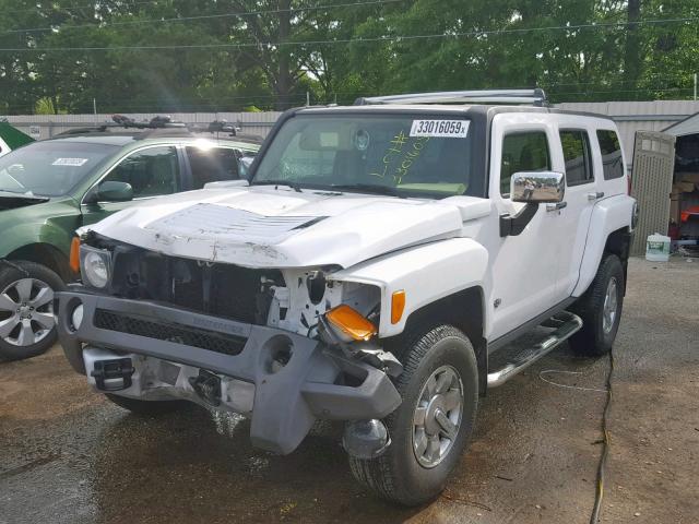 5GTEN13E988149243 - 2008 HUMMER H3 WHITE photo 2