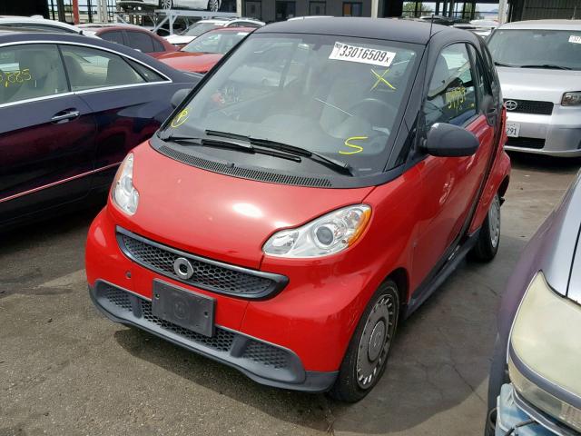 WMEEJ3BA9DK654887 - 2013 SMART FORTWO PUR RED photo 2