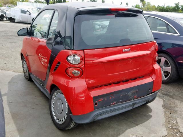 WMEEJ3BA9DK654887 - 2013 SMART FORTWO PUR RED photo 3