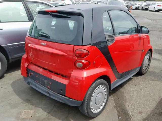 WMEEJ3BA9DK654887 - 2013 SMART FORTWO PUR RED photo 4