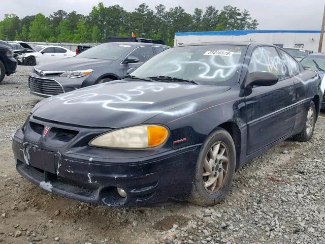 1G2NW12E93C317804 - 2003 PONTIAC GRAND AM G BLACK photo 2