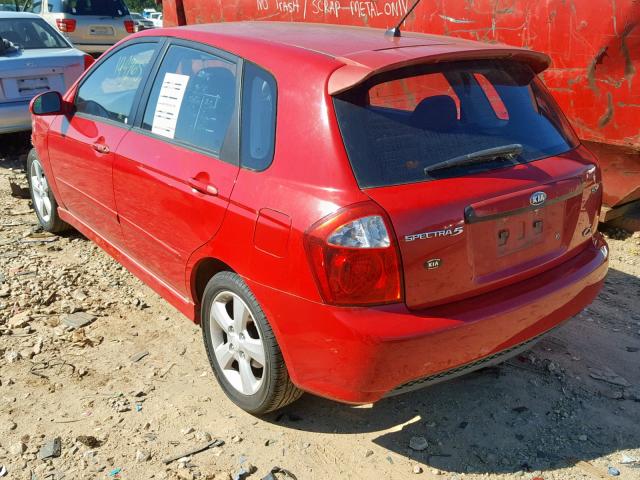 KNAFE161075000706 - 2007 KIA SPECTRA5 S RED photo 3