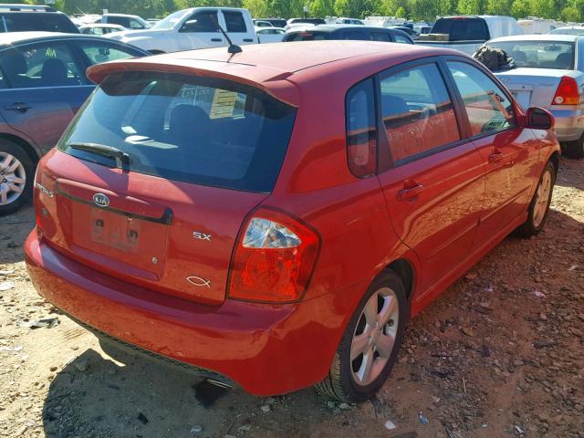 KNAFE161075000706 - 2007 KIA SPECTRA5 S RED photo 4