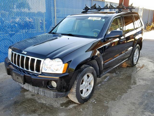 1J8HS48P17C591270 - 2007 JEEP GRAND CHER BLACK photo 2