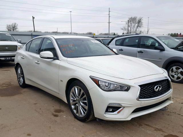 JN1EV7AP4JM591524 - 2018 INFINITI Q50 LUXE WHITE photo 1