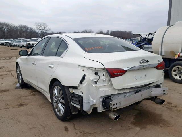 JN1EV7AP4JM591524 - 2018 INFINITI Q50 LUXE WHITE photo 3