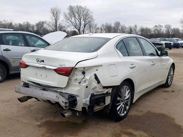 JN1EV7AP4JM591524 - 2018 INFINITI Q50 LUXE WHITE photo 4