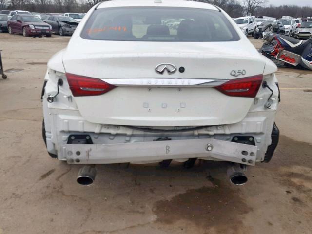 JN1EV7AP4JM591524 - 2018 INFINITI Q50 LUXE WHITE photo 9