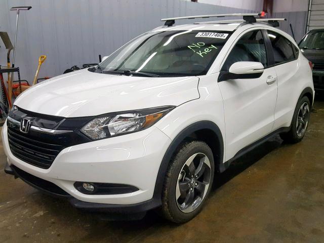 3CZRU6H78JM700521 - 2018 HONDA HR-V EXL WHITE photo 2