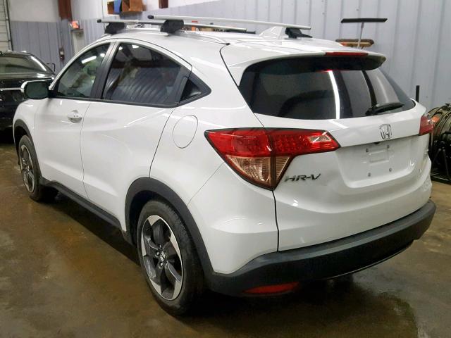 3CZRU6H78JM700521 - 2018 HONDA HR-V EXL WHITE photo 3