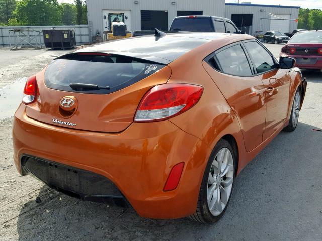 KMHTC6AD5CU062253 - 2012 HYUNDAI VELOSTER ORANGE photo 4