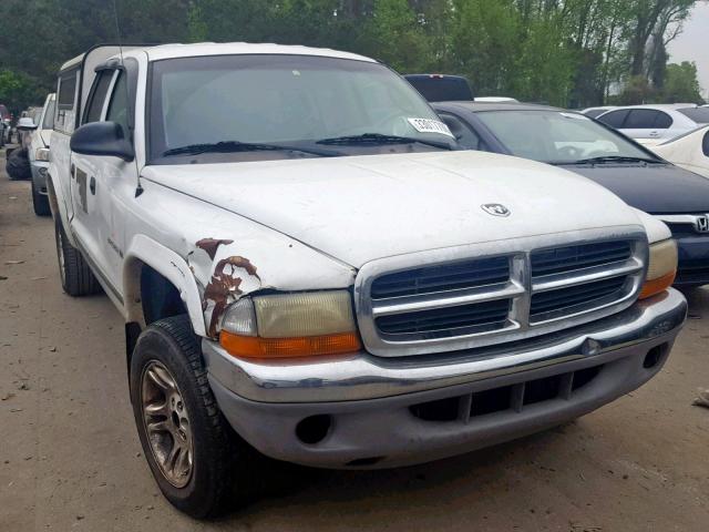 1B7GG2AN71S113434 - 2001 DODGE DAKOTA QUA WHITE photo 1