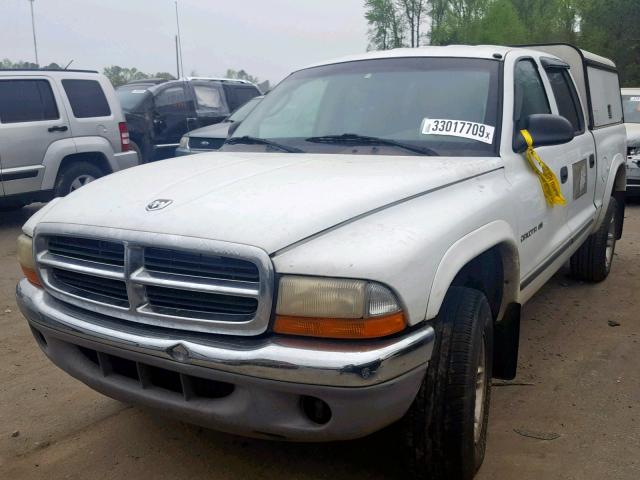 1B7GG2AN71S113434 - 2001 DODGE DAKOTA QUA WHITE photo 2