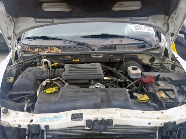 1B7GG2AN71S113434 - 2001 DODGE DAKOTA QUA WHITE photo 7