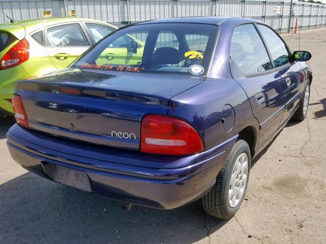 1B3ES47C7WD729168 - 1998 DODGE NEON HIGHL PURPLE photo 4