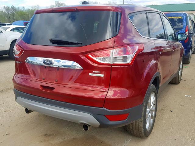 1FMCU0HX7DUB38518 - 2013 FORD ESCAPE SEL BURGUNDY photo 4