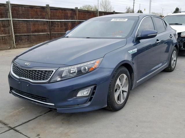 KNAGM4AD3E5069185 - 2014 KIA OPTIMA HYB BLUE photo 2