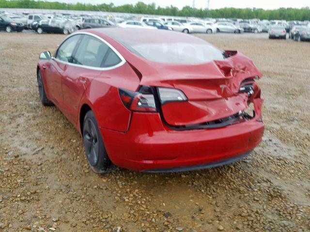 5YJ3E1EA1JF041620 - 2018 TESLA MODEL 3 RED photo 3