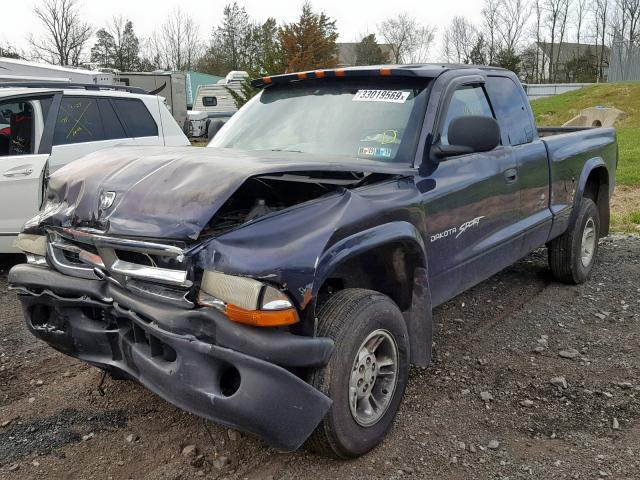 1B7GG22X7WS519348 - 1998 DODGE DAKOTA PURPLE photo 2