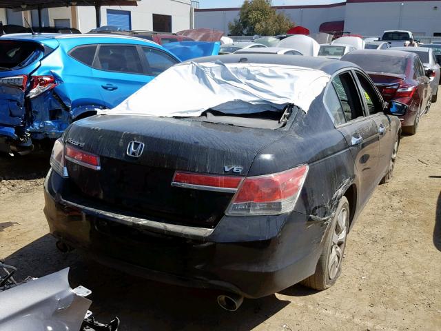 1HGCP36818A071559 - 2008 HONDA ACCORD EXL BLACK photo 4