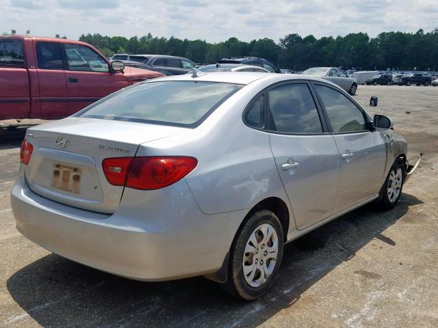 KMHDU46D49U761008 - 2009 HYUNDAI ELANTRA GL SILVER photo 4