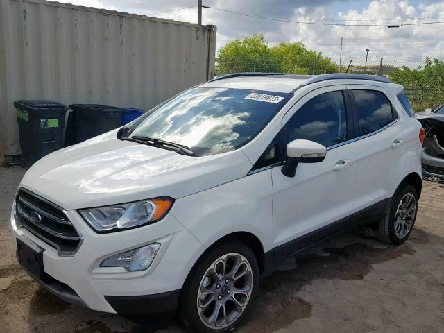 MAJ6P1WL0JC161869 - 2018 FORD ECOSPORT T WHITE photo 2