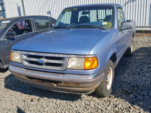 1FTCR10A9VUB37732 - 1997 FORD RANGER BLUE photo 2