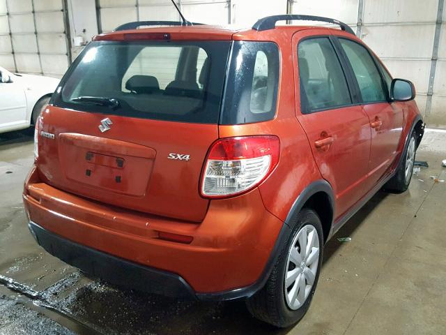 JS2YA5A34A6300828 - 2010 SUZUKI SX4 ORANGE photo 4