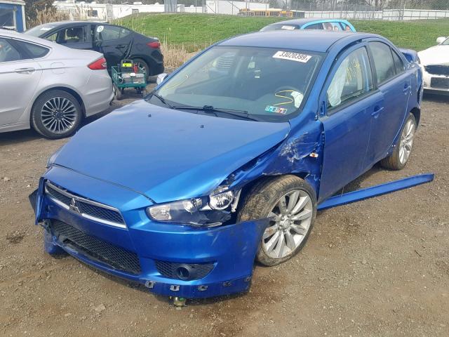 JA32U8FW3BU045693 - 2011 MITSUBISHI LANCER GTS BLUE photo 2