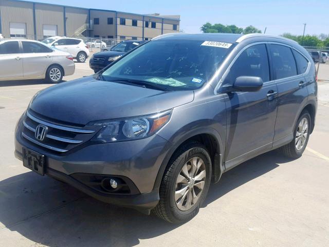 2HKRM3H72EH512805 - 2014 HONDA CR-V EXL GRAY photo 2