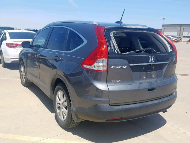 2HKRM3H72EH512805 - 2014 HONDA CR-V EXL GRAY photo 3