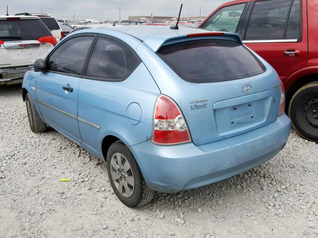 KMHCM36C99U119641 - 2009 HYUNDAI ACCENT GS BLUE photo 3