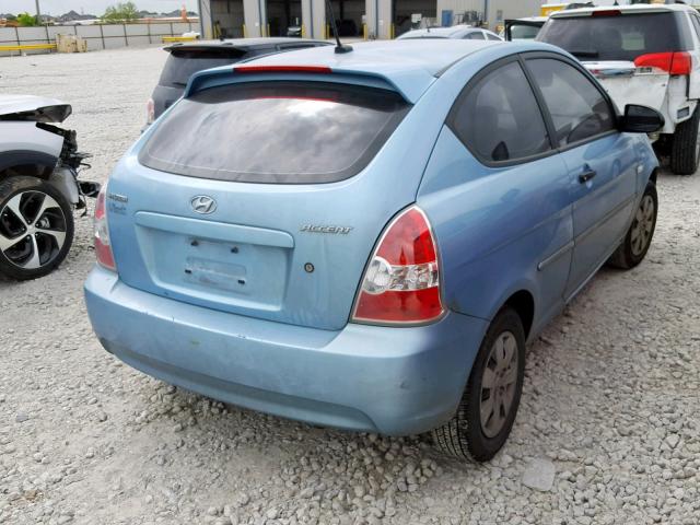 KMHCM36C99U119641 - 2009 HYUNDAI ACCENT GS BLUE photo 4