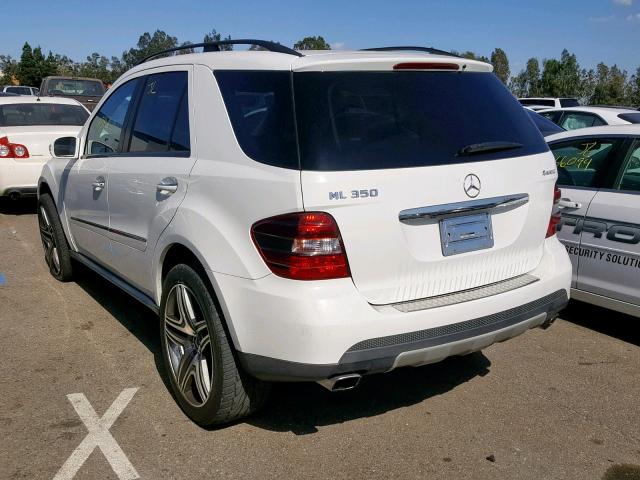 4JGBB86E78A393596 - 2008 MERCEDES-BENZ ML 350 WHITE photo 3