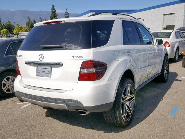 4JGBB86E78A393596 - 2008 MERCEDES-BENZ ML 350 WHITE photo 4