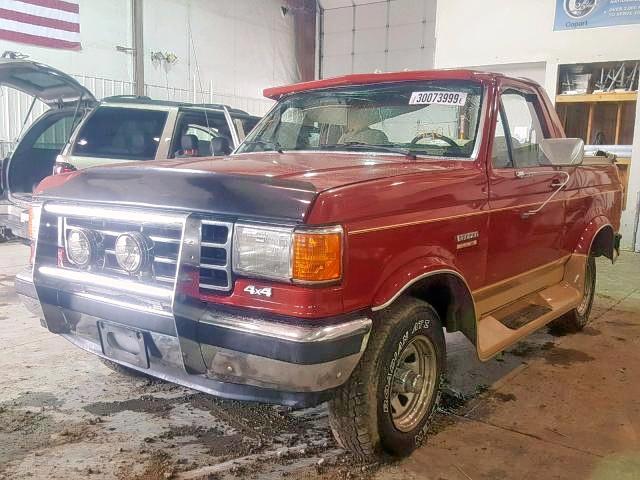 1FMEU15N9KLB49461 - 1989 FORD BRONCO U10 RED photo 2