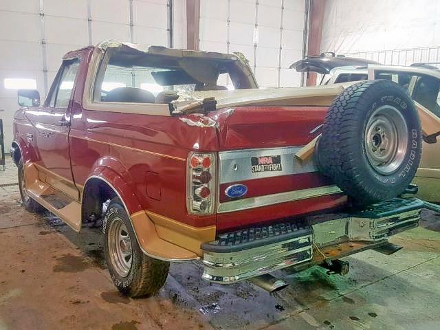 1FMEU15N9KLB49461 - 1989 FORD BRONCO U10 RED photo 3