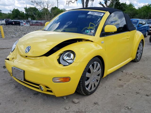 3VWDD21C8YM470762 - 2000 VOLKSWAGEN NEW BEETLE ყვითელი ფოტო 2