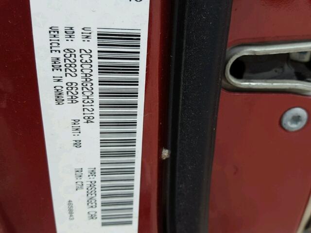 2C3CCAAG2CH312184 - 2012 CHRYSLER 300 RED photo 10