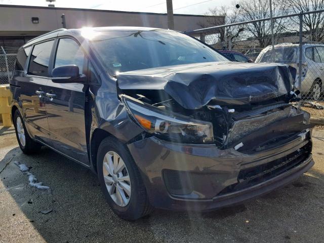 KNDMB5C10G6112303 - 2016 KIA SEDONA LX GRAY photo 1