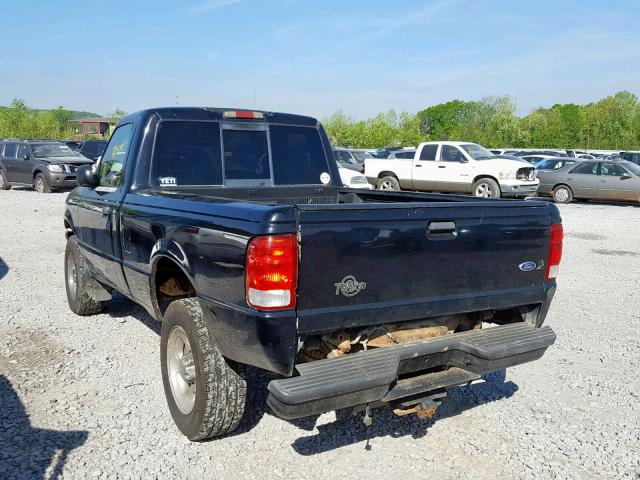 1FTYR10V5YPA64385 - 2000 FORD RANGER BLACK photo 3